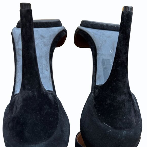 Jeffrey Campbell Solitaire Black Suede Pumps Womens Size 8 Ankle Strap Stiletto - Picture 8 of 11